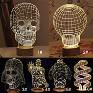3D Skull Cartoon Model Creative Atmosphere USB Mood LED Decoration Table Lamp Warm White Night Light